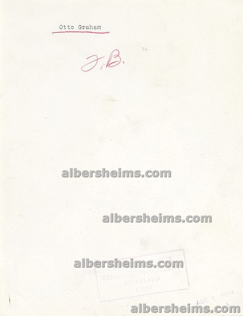 Otto Graham Future Football Hall of Famer Slings It at Training Camp Original TYPE I Photo