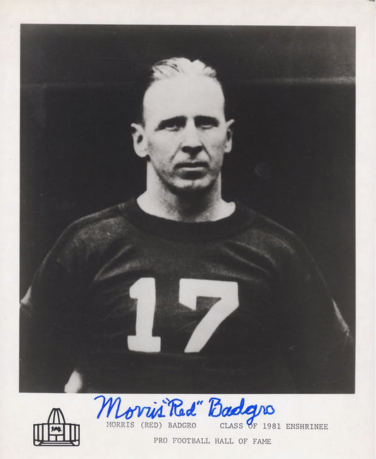 Red Badgro Signed AUTO Photo New York Giants Pro Football HOF