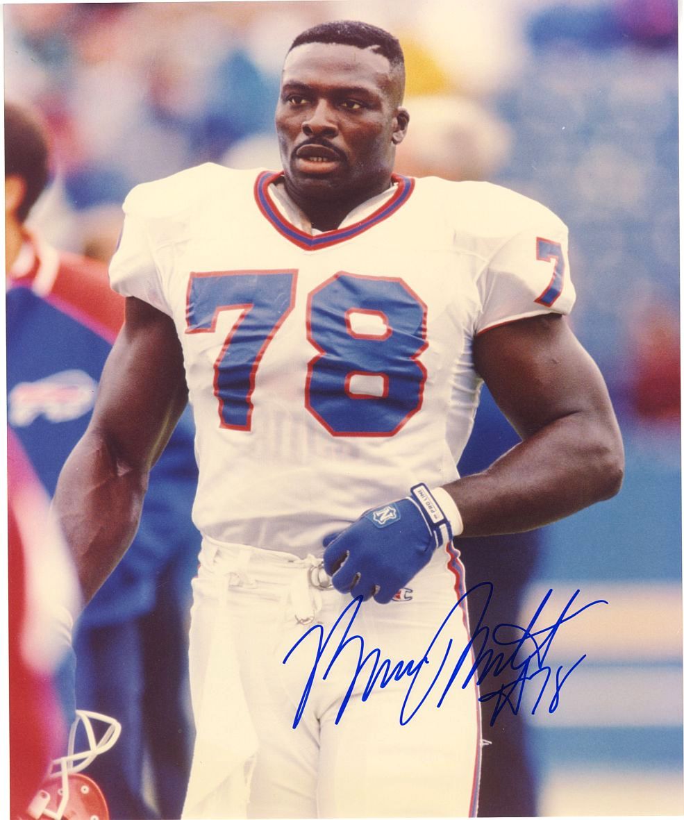 Bruce Smith Signed AUTO 8x10 color photo Buffalo Bills Pro Football HOF