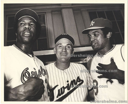 Heroes of the 1971 Major League Baseball All-Star Game - Reggie Jackson Harmon Killebrew and Frank Robinson Original Press Photo