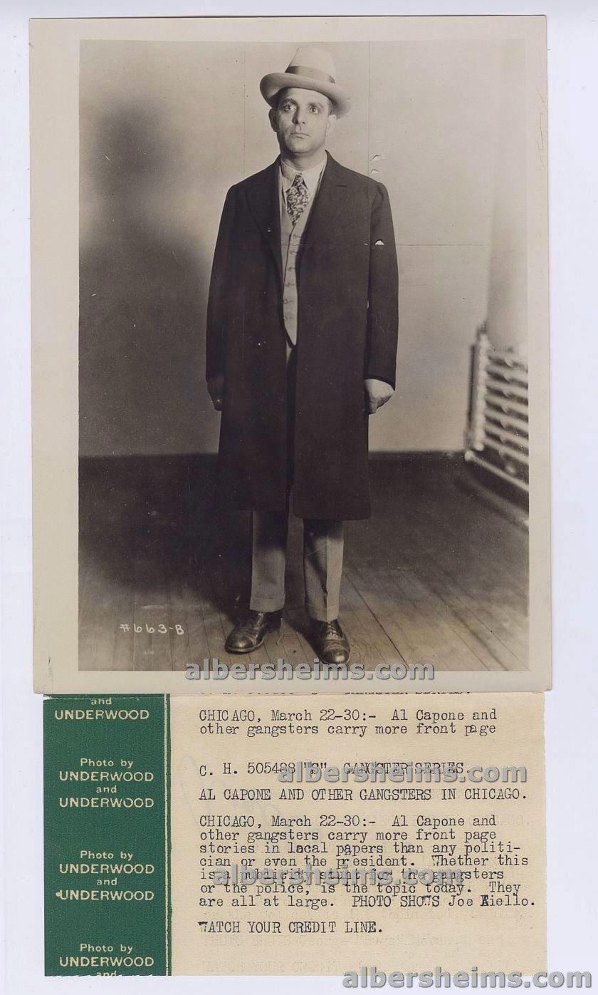 Joe Aiello Mafia Mobster Chief Rival of Al Capone Original 1930 Press Photo