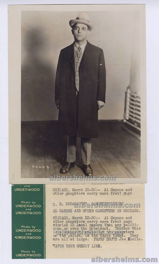 Joe Aiello Mafia Mobster Chief Rival of Al Capone Original 1930 Press Photo