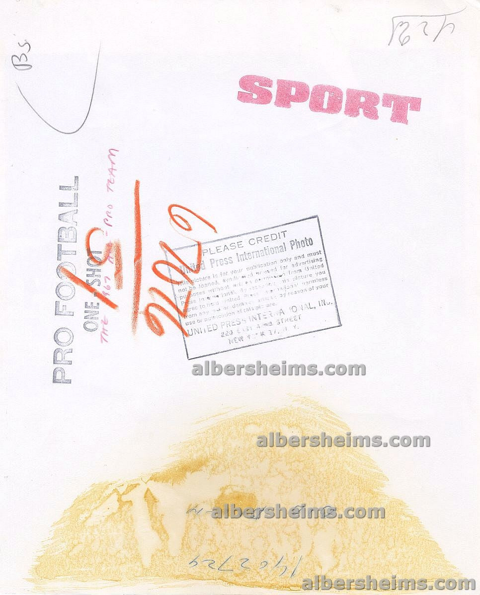 1967 Bob Boomer Brown Philadelphia Eagles Pro Football HOF Original TYPE I Photo