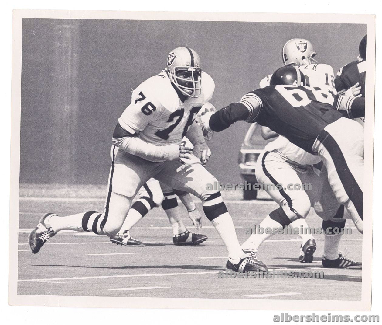 1976 Bob Boomer Brown Faces a Flying L.C. Greenwood Original TYPE I Malcolm Emmons Photo