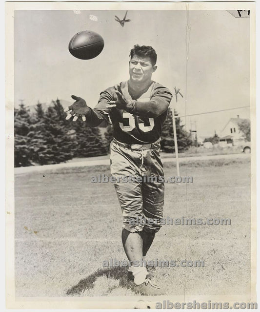 Pete Pihos Eagles Football HOF Original 1950 TYPE I Photo Used for 1951 Bowman Football Card