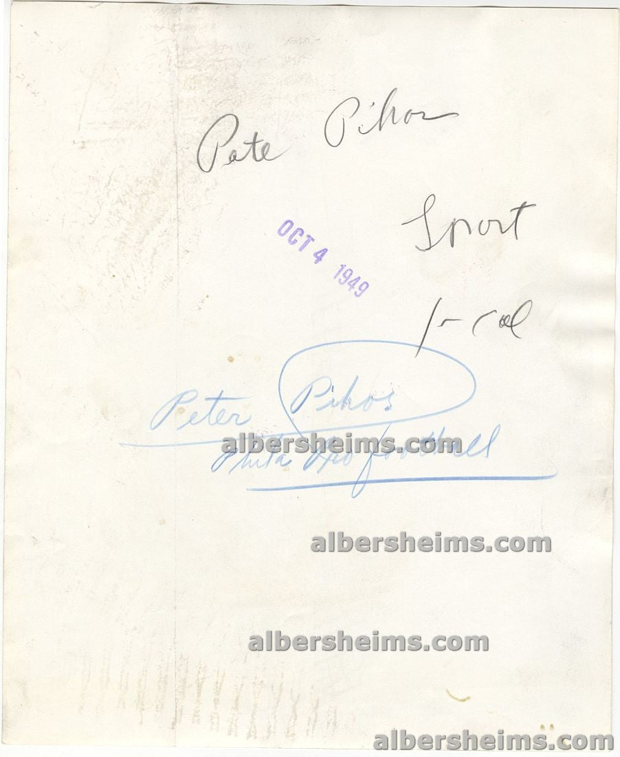 Pete Pihos Eagles Football HOF Original 1950 TYPE I Photo Used for 1951 Bowman Football Card