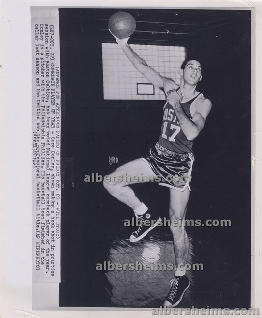 1959 Boston Celtics & Phillies 2 Sport Athlete - Gene Conley Named Comeback Player of the year Original Press Photo