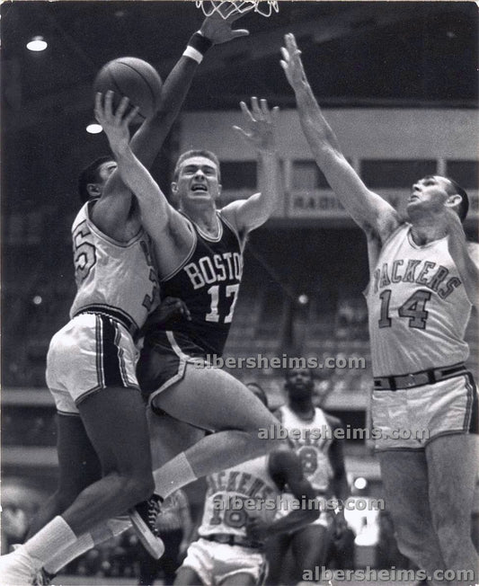 1962 Tom Heinsohn Boston Celtics Fouled vs. Chicago Packers Original TYPE I Photo