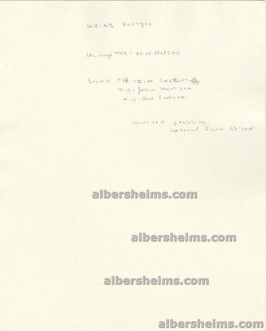 1962 -63 John Havlicek Boston Celtics vs. Chicago Zephyrs Original TYPE I Photo