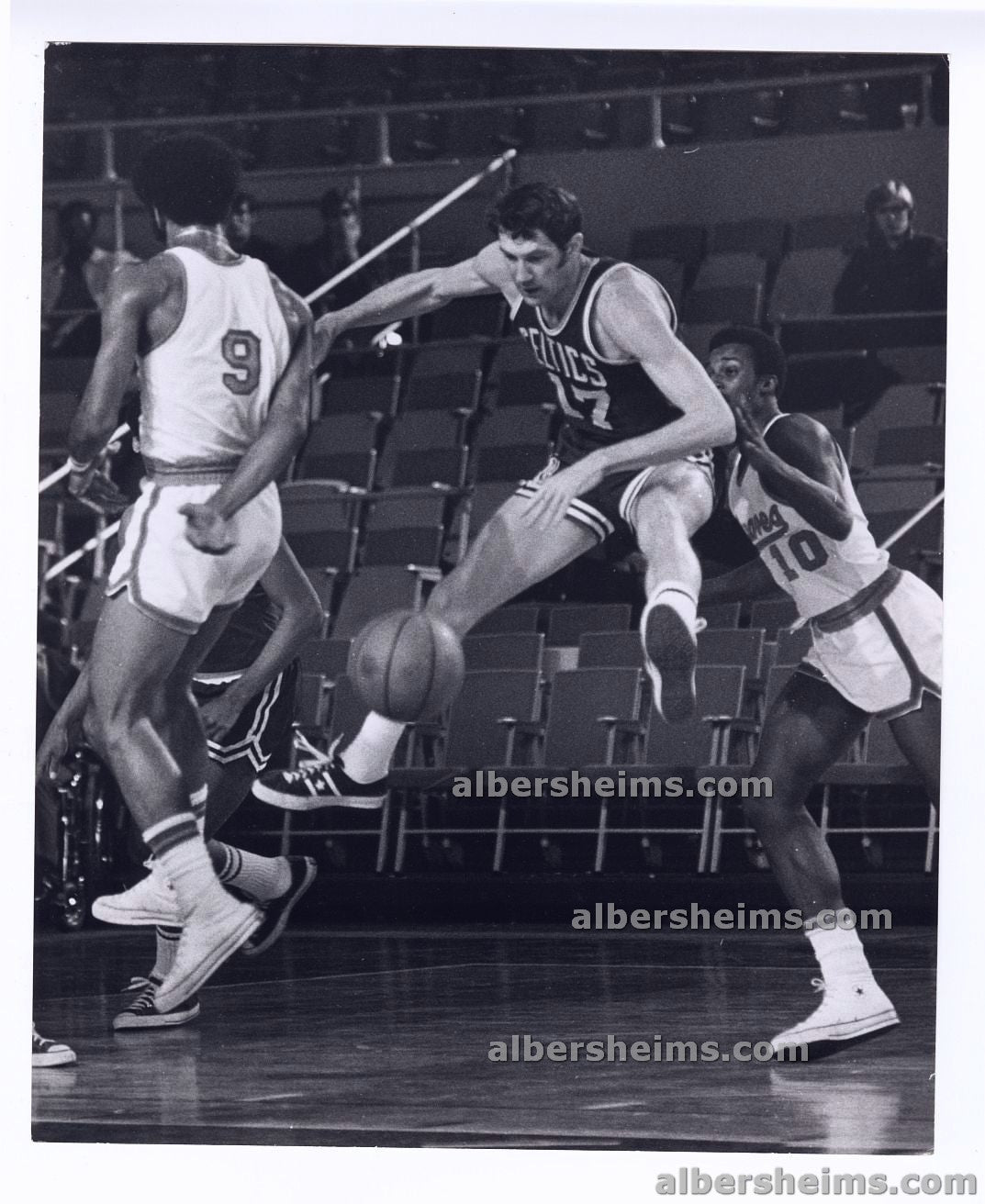 1970 John Havlicek Does his best Oscar Robertson Impression vs. Buffalo Braves Original TYPE I Photo