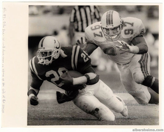 1987 Eric Dickerson Gaining Ground on Miami Dolphins John Bosa Original TYPE I Photo by Vic Milton