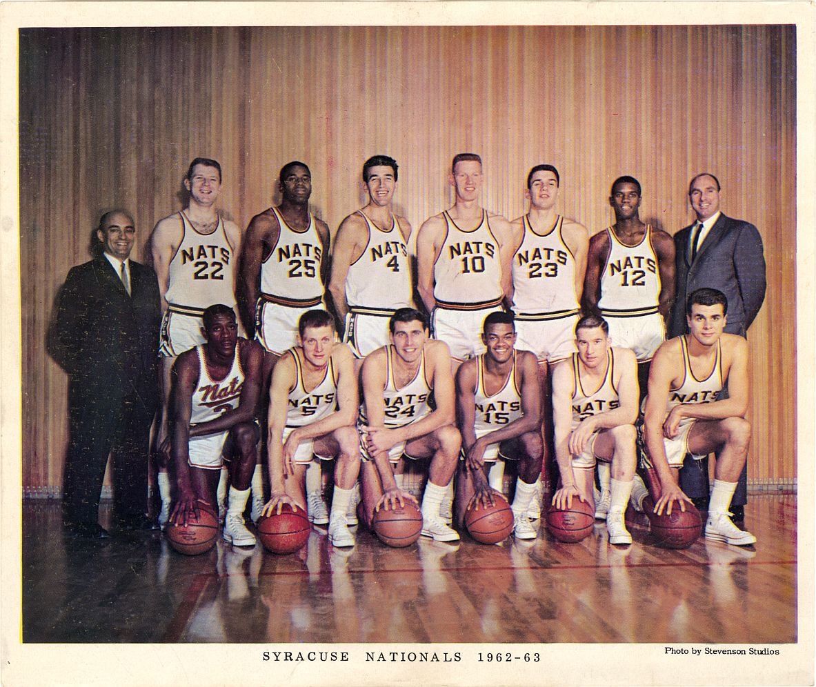 1962-63 Syracuse Nationals Team Signed Photo /w 14 Autographs - Last Year in Syracuse w/ Danny Biasone JSA LOA