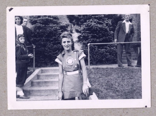 1947 Grand Rapids Chicks AAGPBL Ernestine Teeny Petras Original TYPE I Photo Snapshot "A League of Their Own"