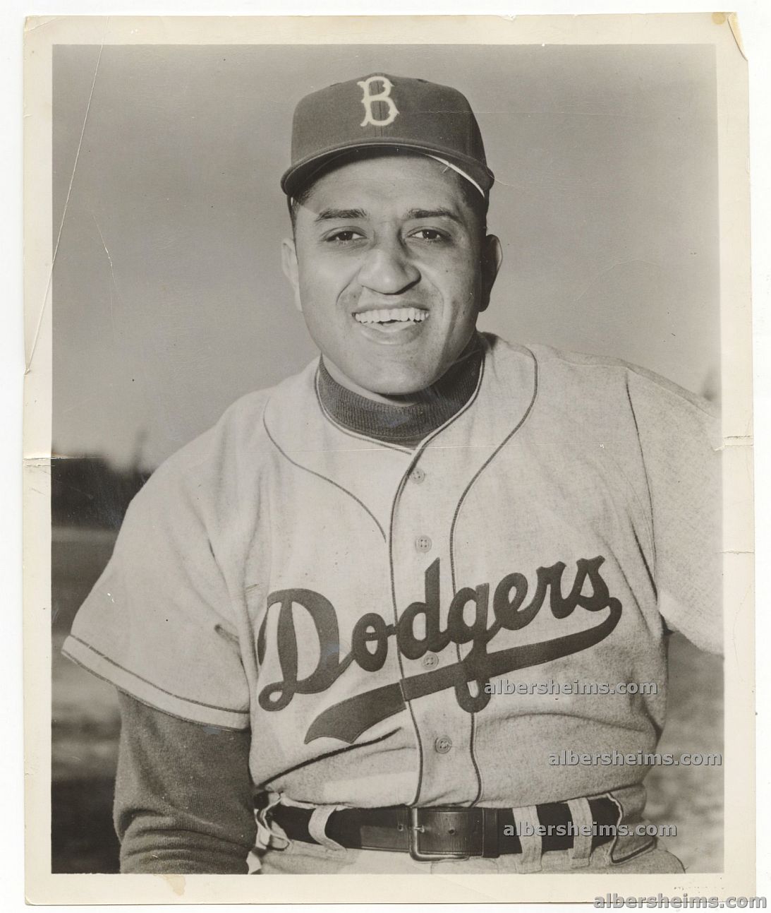 1956 Don Newcombe Brooklyn Dodgers Original TYPE I Photo Image Used for 1957 Jay Publishing
