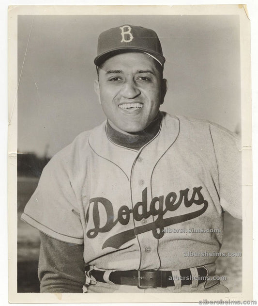 1956 Don Newcombe Brooklyn Dodgers Original TYPE I Photo Image Used for 1957 Jay Publishing