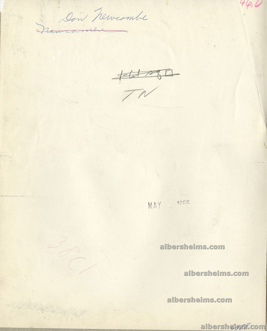 1956 Don Newcombe Brooklyn Dodgers Original TYPE I Photo Image Used for 1957 Jay Publishing