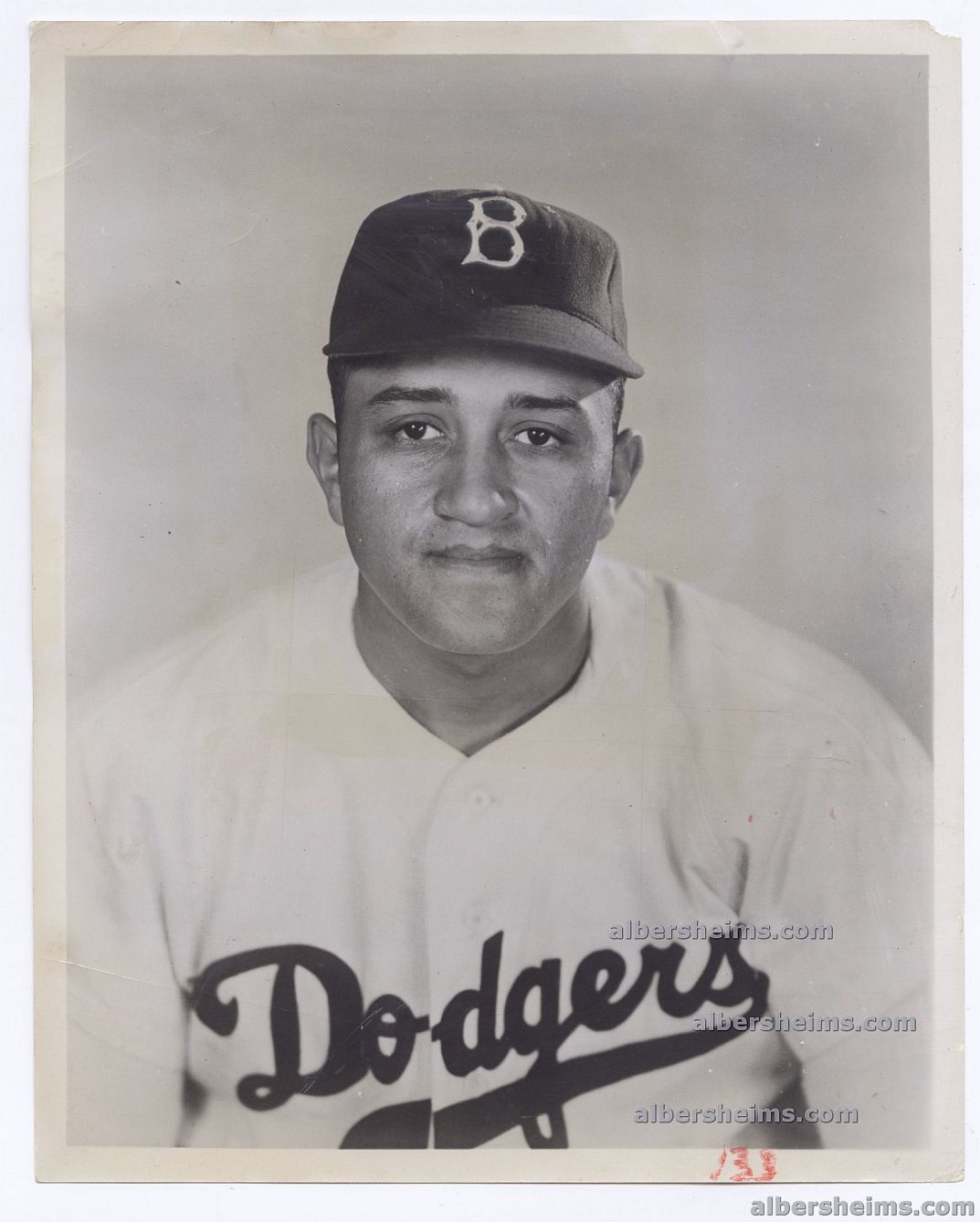 1949 Rookie Don Newcombe Brooklyn Dodgers Original TYPE I Photo Image Used for 1949 Picture Pack Photo