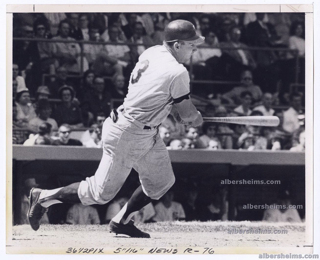1967 Harmon Killebrew Connects & is Off to the Races Original TYPE I Photo by Malcolm Emmons