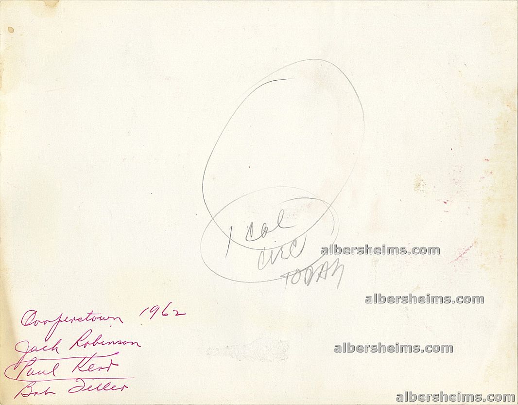 1962 Jackie Robinson & Bob Feller Inducted into the Baseball Hall of Fame Original TYPE I Photo