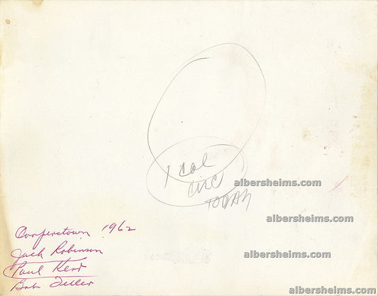 1962 Jackie Robinson & Bob Feller Inducted into the Baseball Hall of Fame Original TYPE I Photo