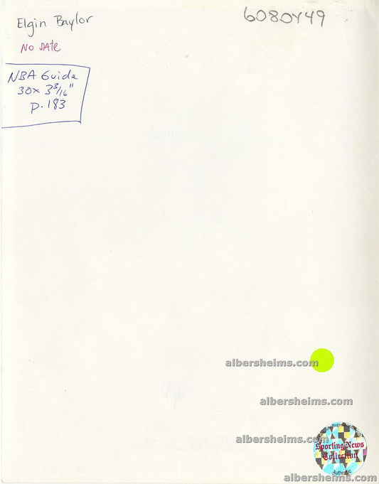 1968-69 Elgin Baylor & Wilt Chamberlain take on the Cincinnati Royals Original TYPE I Photo