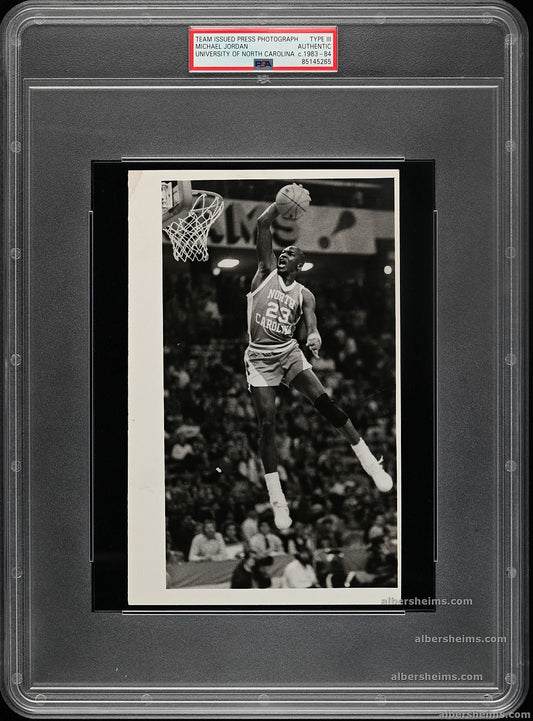 1983-84 Michael Jordan Original TYPE III Team Issued UNC Tarheels Photograph by Owen Shaw