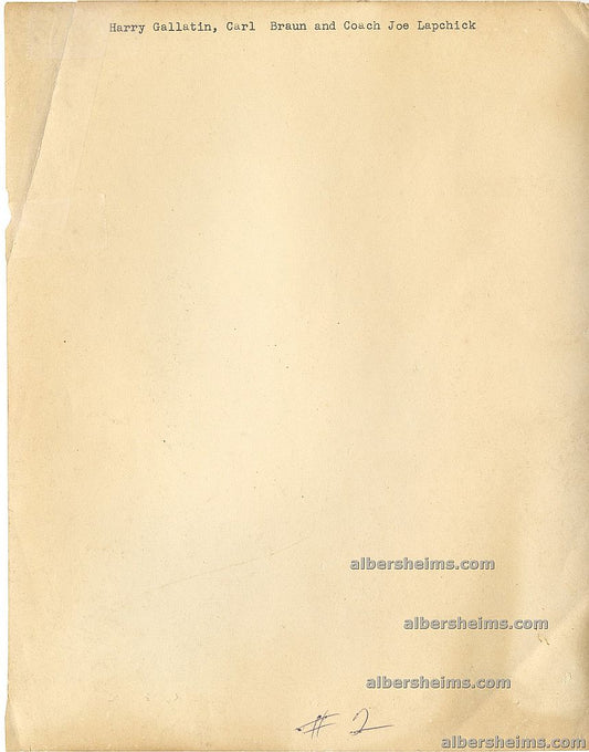 1950s New York Knicks Head Coach Joe Lapchick Draws Plays for Harry Gallatin & Carl Braun 3 HOFers Original TYPE I Photo