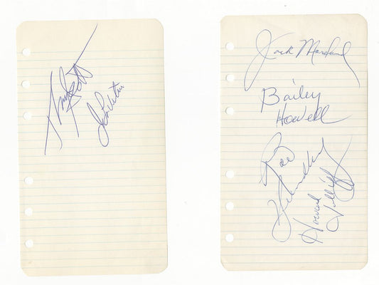 1961-62 L.A. Lakers & Detroit Pistons Multi Signed AUTO album page (s) /w Jackie Moreland D. 1971