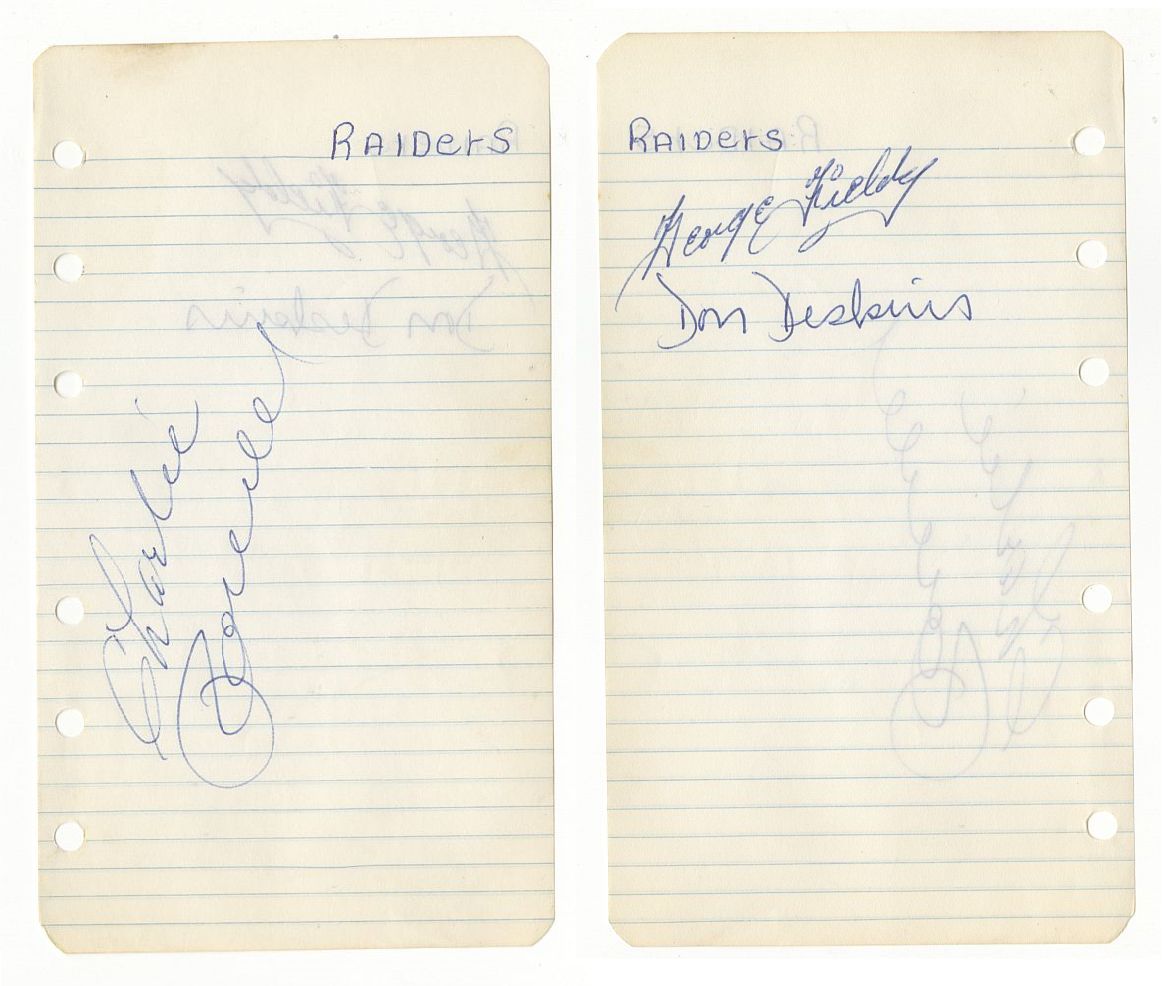 1960 Oakland Raiders AFL Football Team Multi Signed AUTO album Page 1st Year /w Charlie Powell who fought ALI