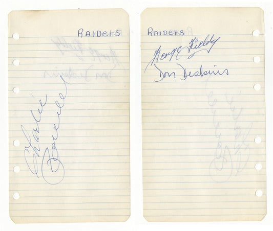 1960 Oakland Raiders AFL Football Team Multi Signed AUTO album Page 1st Year /w Charlie Powell who fought ALI