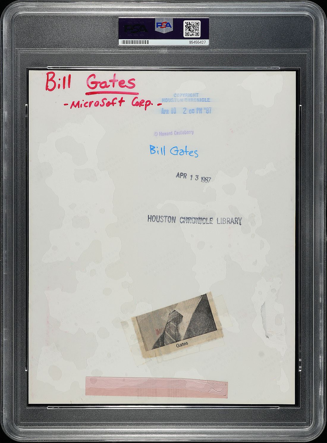 1987 Bill Gates - The Most Influential Man of the Era Original TYPE I Photo PSA/DNA