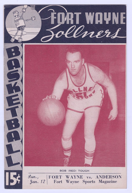 1946-47 Ft. Wayne Zollner Pistons vs. Anderson Packers FIRST YEAR NBA Program