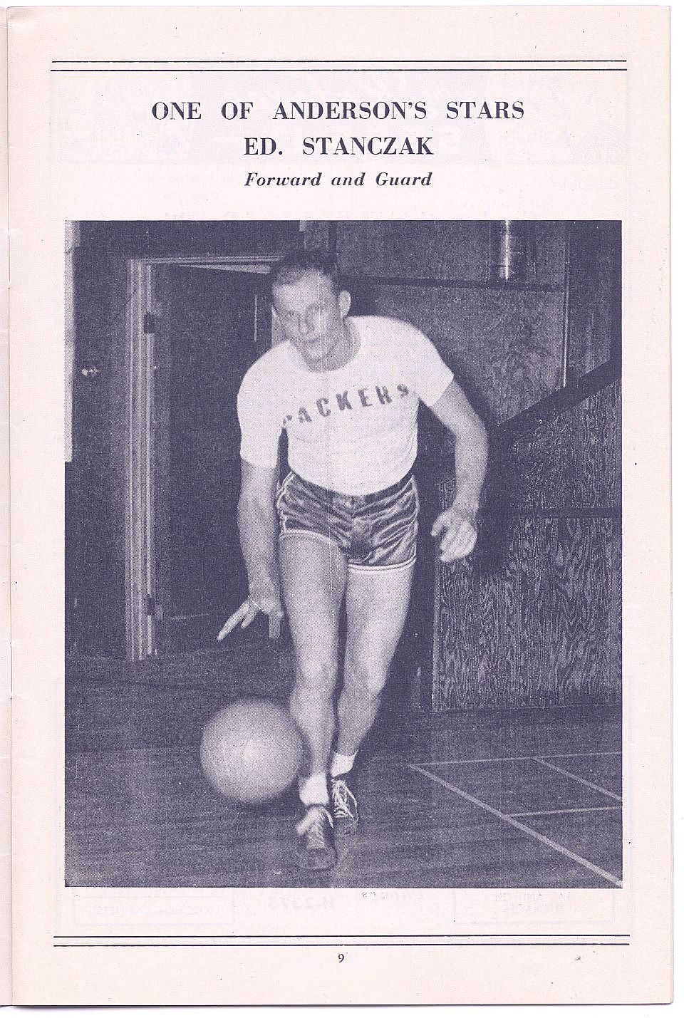 1946-47 Ft. Wayne Zollner Pistons vs. Anderson Packers FIRST YEAR NBA Program