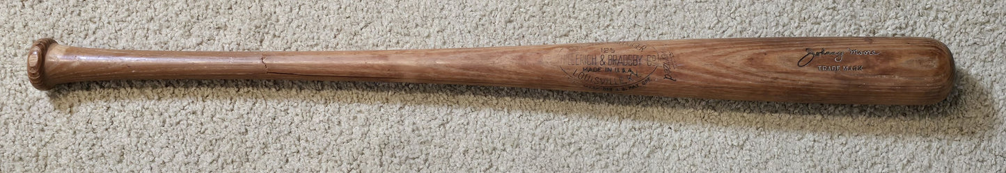 1930s Johnny Moore Louisville Slugger Game Used Bat 1932 & 1945 W.S. Cubs Teams Babe Ruth's Called Shot