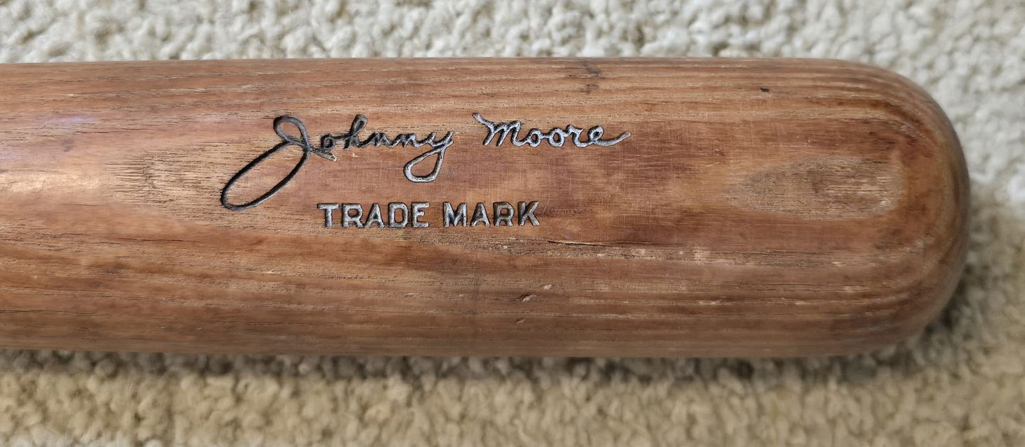 1930s Johnny Moore Louisville Slugger Game Used Bat 1932 & 1945 W.S. Cubs Teams Babe Ruth's Called Shot