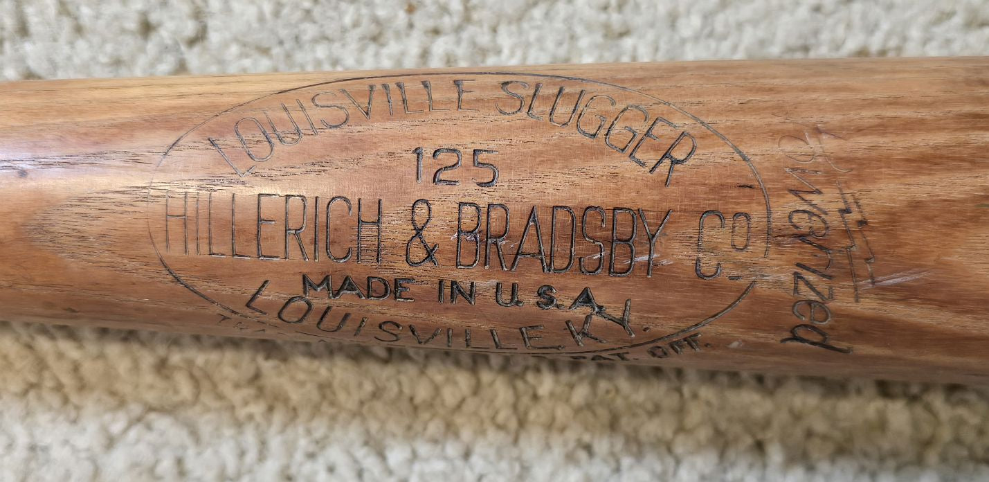1930s Johnny Moore Louisville Slugger Game Used Bat 1932 & 1945 W.S. Cubs Teams Babe Ruth's Called Shot