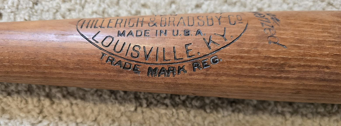 Gene Lillard 1930s Louisville Slugger Game Used Bat #2 Cubs - PCL Legend