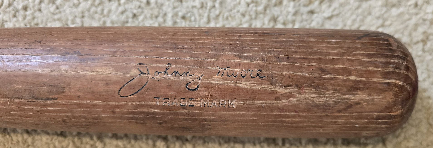 1930s Johnny Moore Louisville Slugger Game Used Bat #2 - 1932 & 1945 W.S. Cubs Teams Babe Ruth's Called Shot