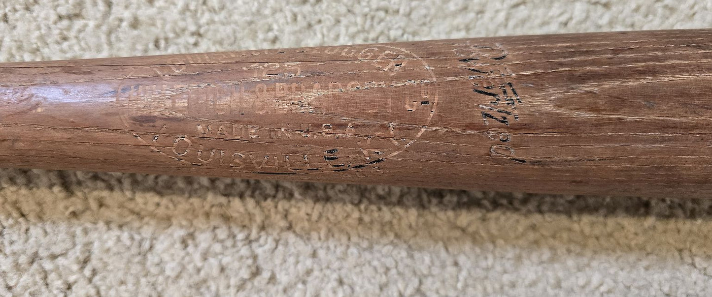 1930s Johnny Moore Louisville Slugger Game Used Bat #2 - 1932 & 1945 W.S. Cubs Teams Babe Ruth's Called Shot