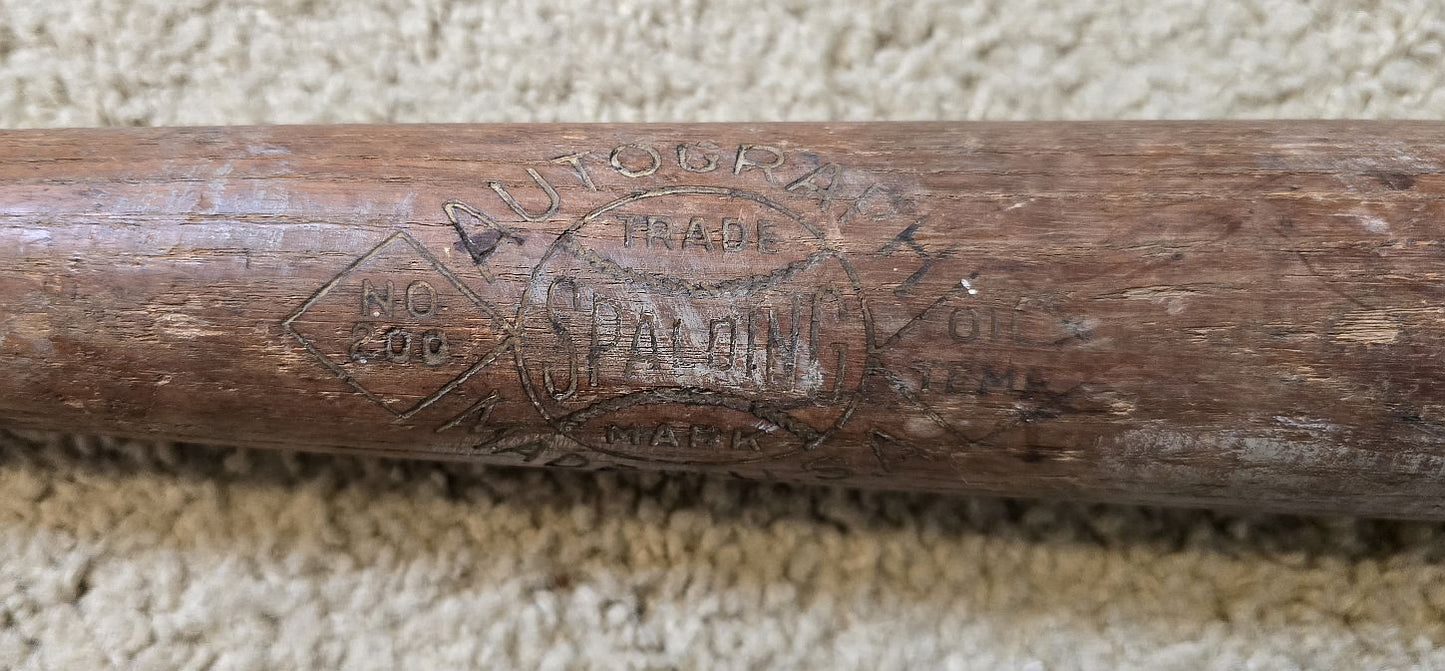 1926-34 Spalding Model B No. 300 "OLD HICTORY" Air Dried Baseball Bat