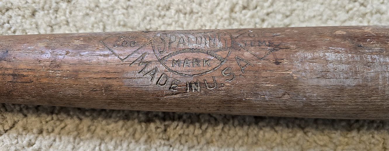 1926-34 Spalding Model B No. 300 "OLD HICTORY" Air Dried Baseball Bat