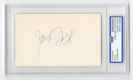 Jack Dolph Signed AUTO 3x5 index card ABA Commissioner PSA/DNA