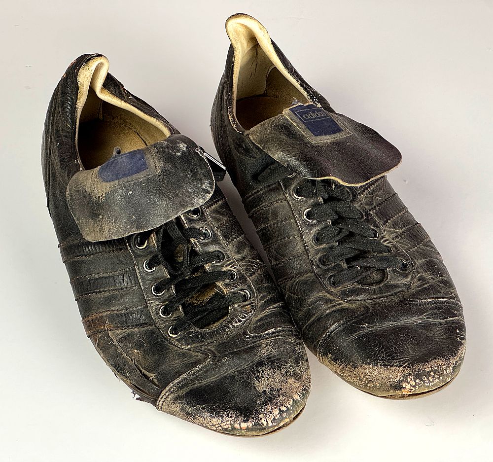 1970's Norm Cash Game Used Adidas Spikes - Cash Family LOA