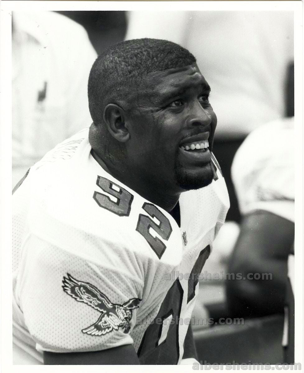 1991 Reggie White Smiling on the Sidelines in a Game vs. Cardinals Original TYPE I Photo