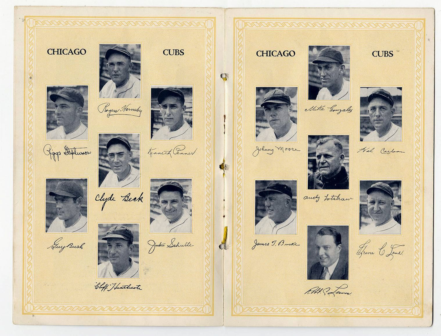 1929 WORLD SERIES PROGRAM - Game 2 in Chicago Jimmie Foxx Monster Game A's vs. Cubs