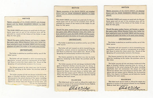 1973 ALCS Oakland A's Baltimore Orioles Playoff Ticket Stubs Games 3 - 4 - 5 Lot