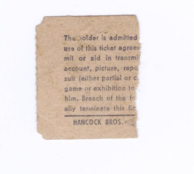 1961 SAN FRANCISCO 49ERS vs GREEN BAY PACKERS ticket stub 12/10/61 Brodie/Starr
