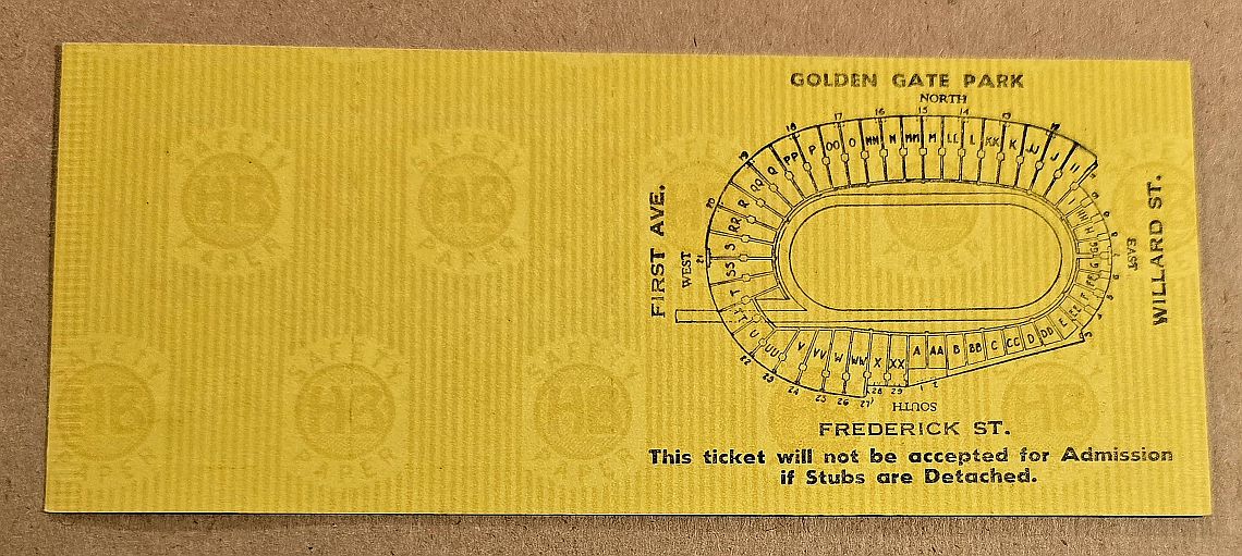 1961 Oakland Raiders vs Denver Broncos AFL Football Game FULL TICKET