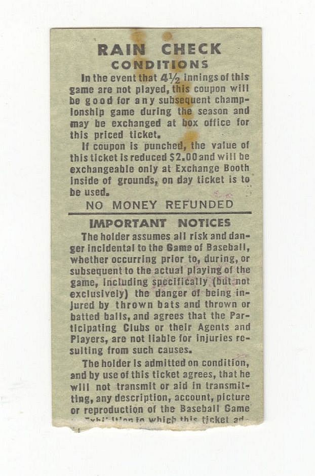 1970 San Francisco Giants Astros 4/7/70 Opening Day Ticket Stub Willie Mays Ties Al Simmons