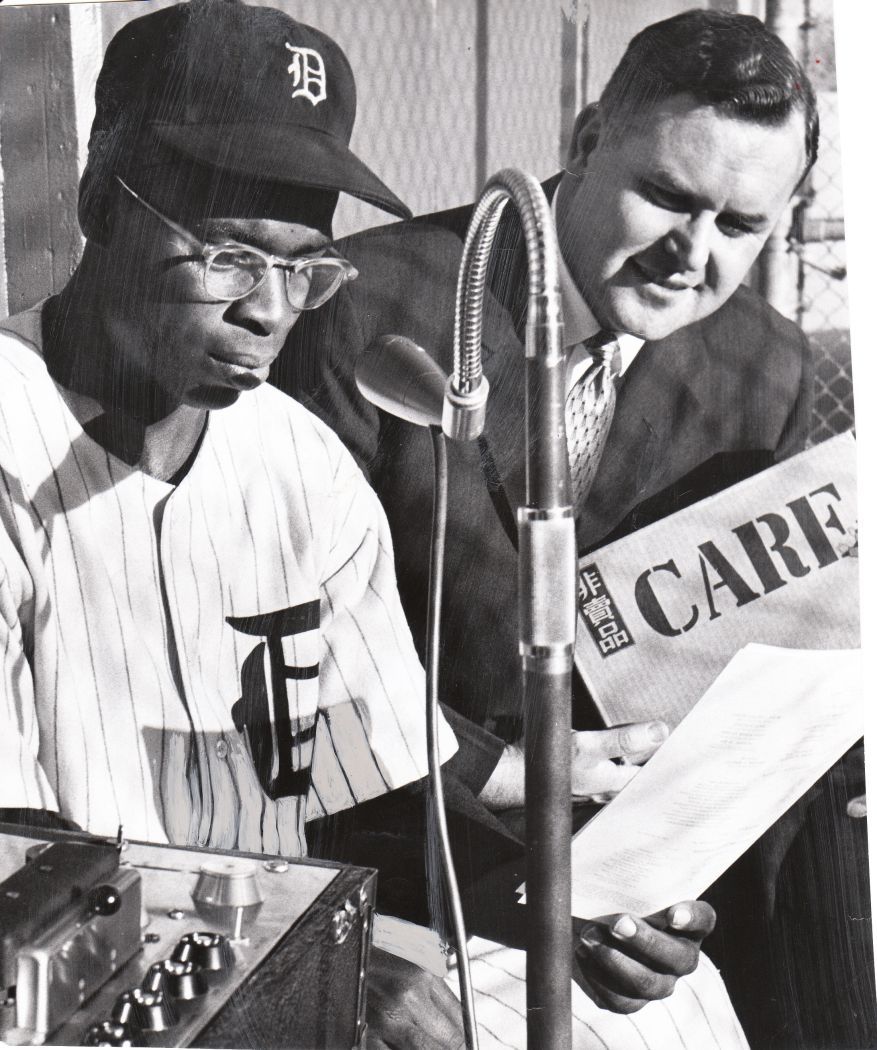 Curt Roberts (First Black Pirate) & Bob Howsam Denver Bears original 1957 photo
